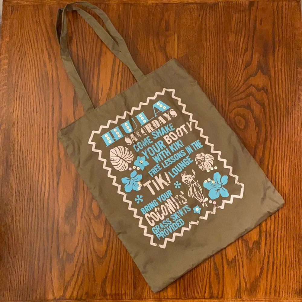Old Navy Green and Teal Hula Tote Like New